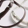 Conjunto de 2 cintos com fivela em forma de meia-lua