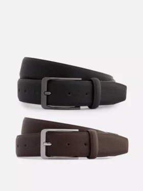 Conjunto de 2 cintos com relevo