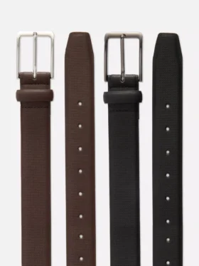 Conjunto de 2 cintos com relevo