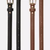 Conjunto de 2 cintos finos em imitação de couro
