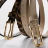 Conjunto de 2 cintos finos em imitação de couro