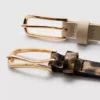 Conjunto de 2 cintos finos em imitação de couro