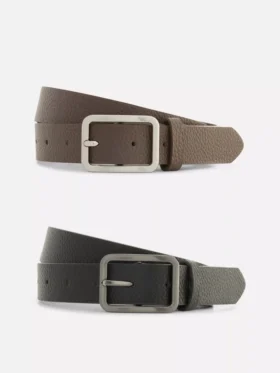 Conjunto de 2 cintos texturados