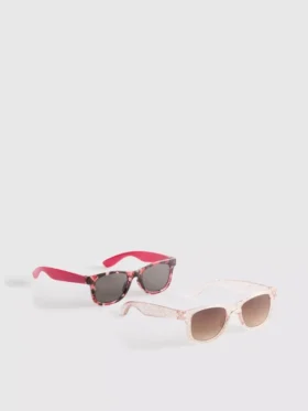 Conjunto de 2 óculos de sol com armação em D