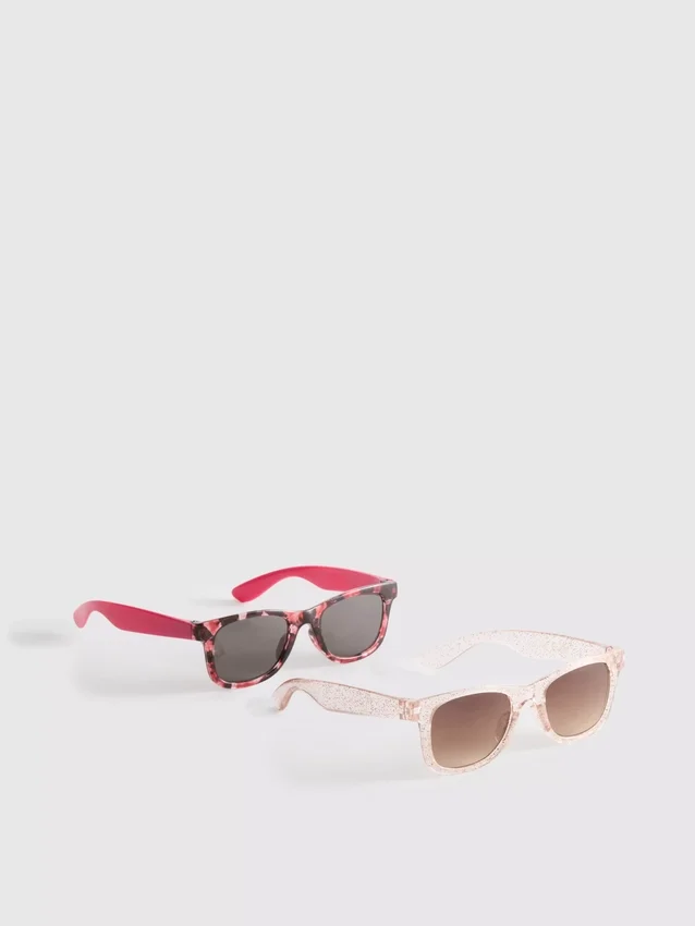 Conjunto de 2 óculos de sol com armação em D