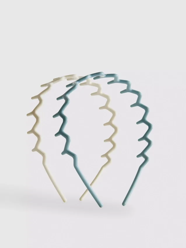 Conjunto de 2 fitas para o cabelo em ziguezague