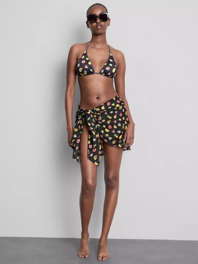 Conjunto de 2 mini-sarongues estampados