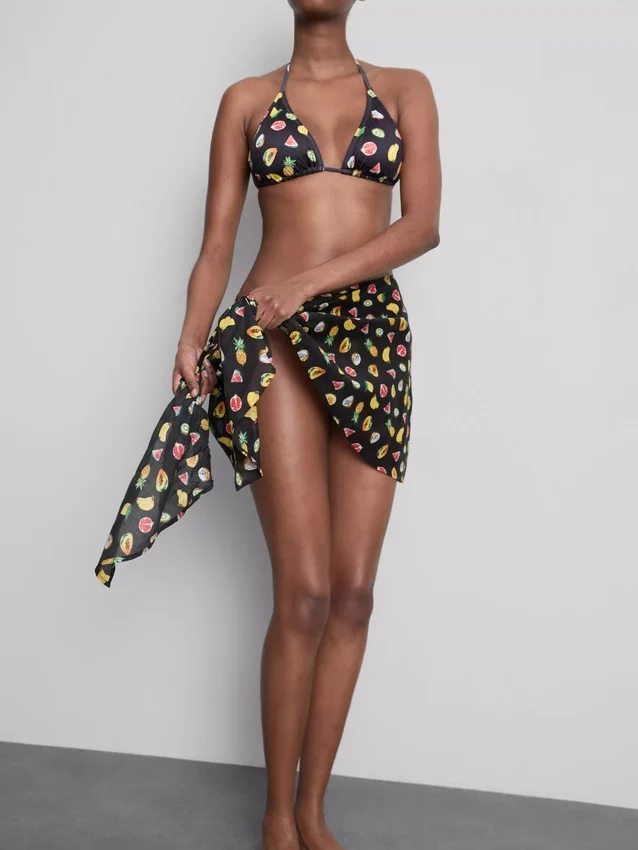 Conjunto de 2 mini-sarongues estampados