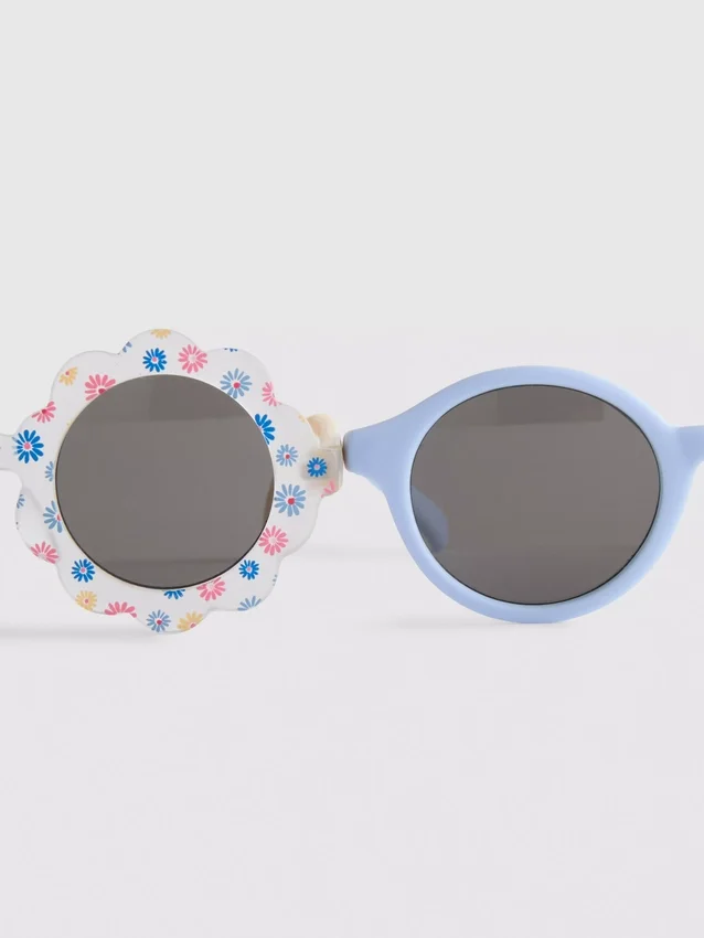 Conjunto de 2 pares de óculos de sol com armação redonda