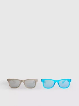 Conjunto de 2 pares de óculos de sol de armação quadrada