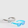 Conjunto de 2 pares de óculos de sol de armação quadrada