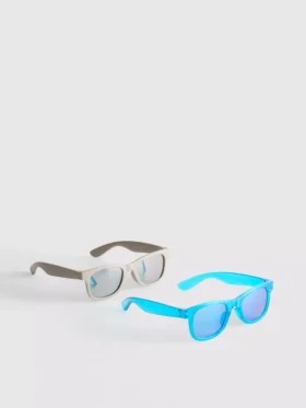 Conjunto de 2 pares de óculos de sol de armação quadrada