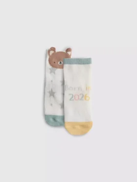 Conjunto de 2 pares de meias «Born in 2026»