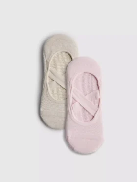 Conjunto de 2 pares de meias de ballet e ioga
