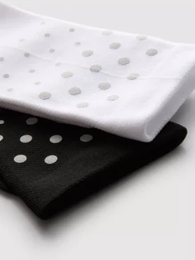 Conjunto de 2 pares de meias desportivas com pontos antiderrapantes