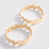 Conjunto de 2 pulseiras de metal fundido