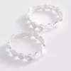 Conjunto de 2 pulseiras de metal fundido