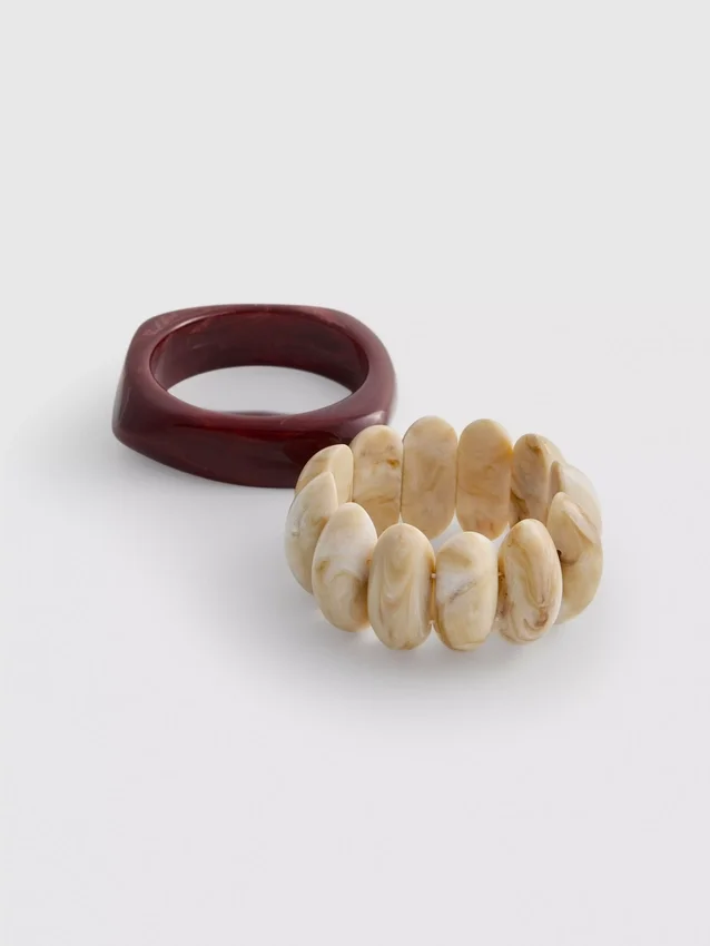Conjunto de 2 pulseiras de resina Paula Echevarría