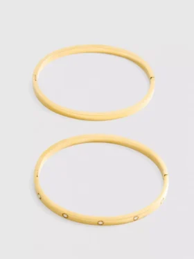 Conjunto de 2 pulseiras finas à prova de água
