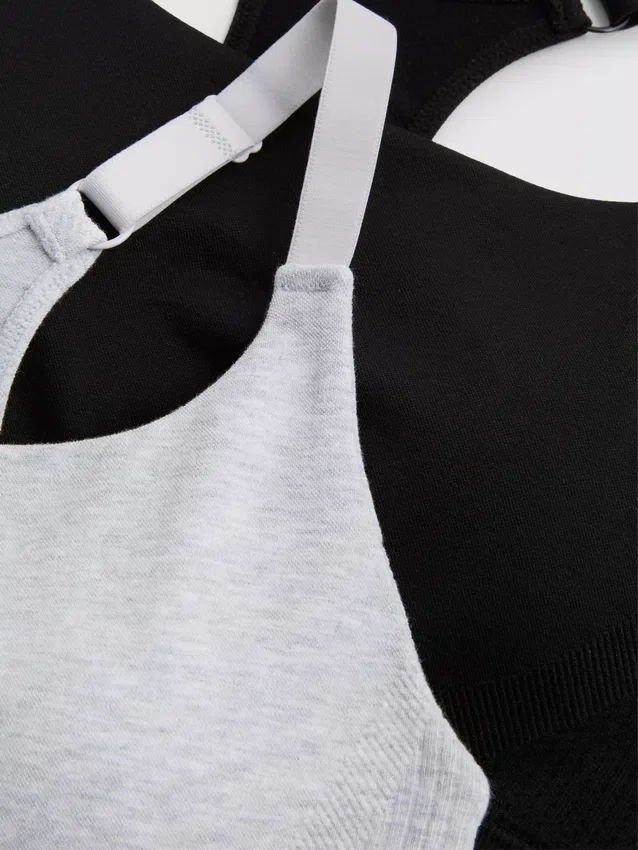 Conjunto de 2 soutiens desportivos sem costuras