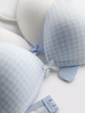 Conjunto de 2 sutiãs sem aro com elevado teor de algodão