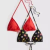 Conjunto de 2 tops de biquíni triangulares estampados