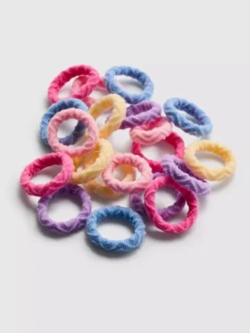 Conjunto de 20 elásticos para o cabelo texturados