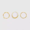 Conjunto de 3 anéis à prova de água com designs variados