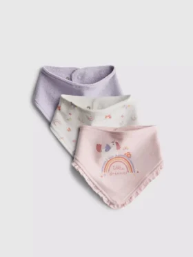 Conjunto de 3 babetes tipo bandana