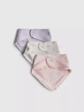 Conjunto de 3 babetes tipo bandana