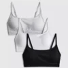 Conjunto de 3 bralettes curtas sem aros