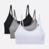 Conjunto de 3 bralettes curtas sem aros