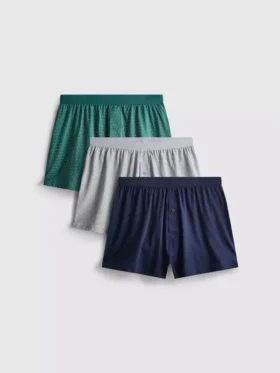 Conjunto de 3 calções de corte largo