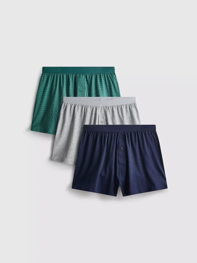 Conjunto de 3 calções de corte largo