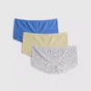 Conjunto de 3 calções mini tipo boxers com padrão pointelle