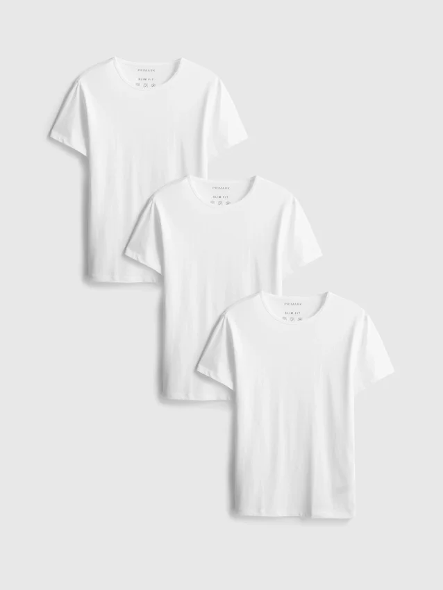 Conjunto de 3 camisas essenciais de gola redonda
