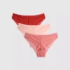 Conjunto de 3 cuecas brasileiras com renda em toda a peça