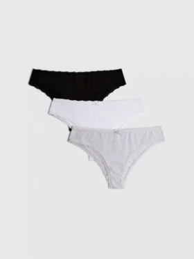 Conjunto de 3 cuecas brasileiras de algodão
