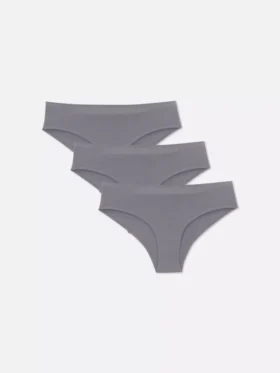Conjunto de 3 cuecas cinzentas sem costuras
