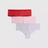 Conjunto de 3 cuecas hipster de microfibra com nervuras