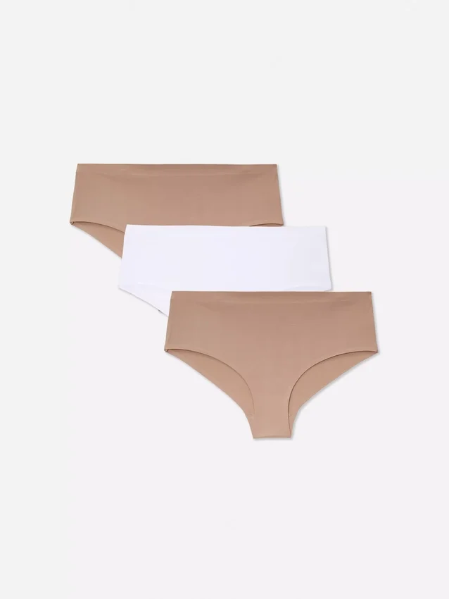 Conjunto de 3 cuecas hipster invisíveis essenciais