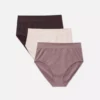Conjunto de 3 cuecas sem costuras de cintura alta