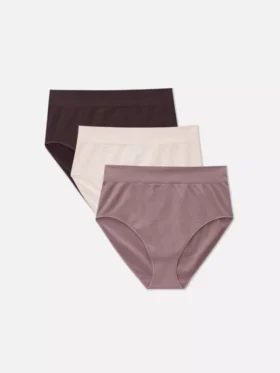 Conjunto de 3 cuecas sem costuras de cintura alta