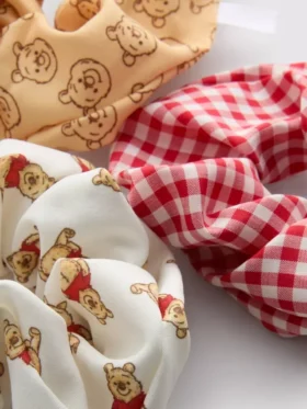 Conjunto de 3 elásticos com padrão do Ursinho Pooh da Disney