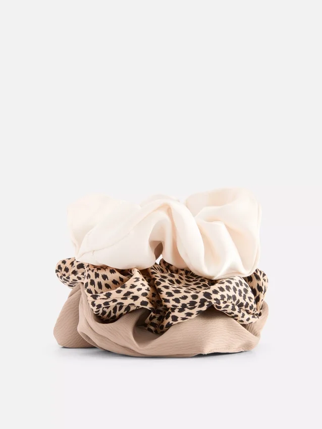 Conjunto de 3 elásticos de cabelo em cetim