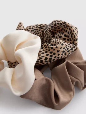 Conjunto de 3 elásticos de cabelo em cetim