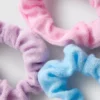 Conjunto de 3 elásticos de cabelo em tecido felpudo