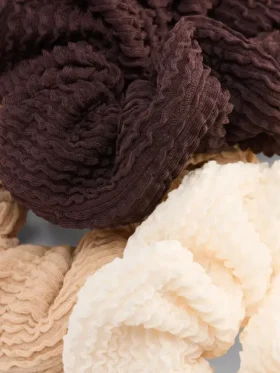 Conjunto de 3 elásticos de cabelo enrugados