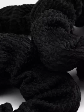 Conjunto de 3 elásticos de cabelo enrugados