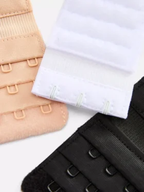 Conjunto de 3 extensores de sutiã com ganchos e olhais